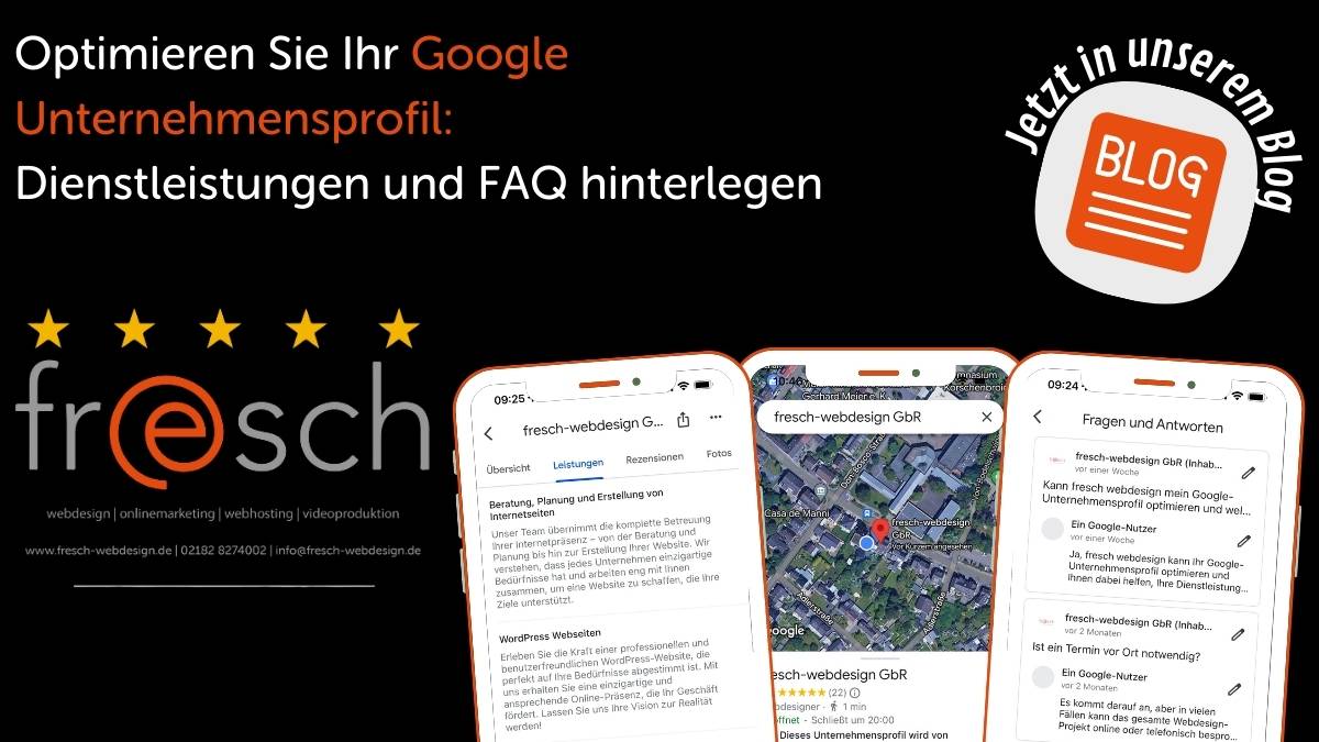 Optimieren Sie Ihr Google Unternehmensprofil: Dienstleistungen und FAQ